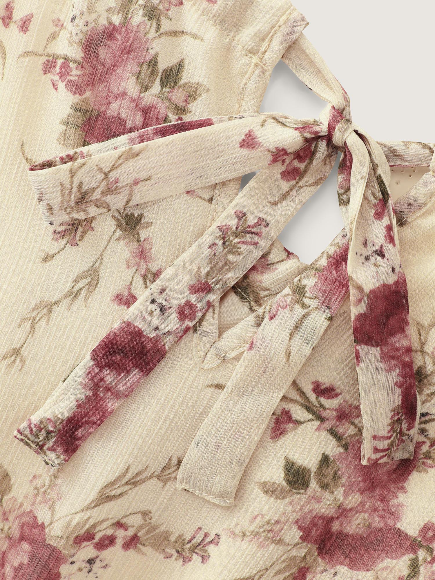 Romantic Floral Print Halter Neckline Maxi Dress