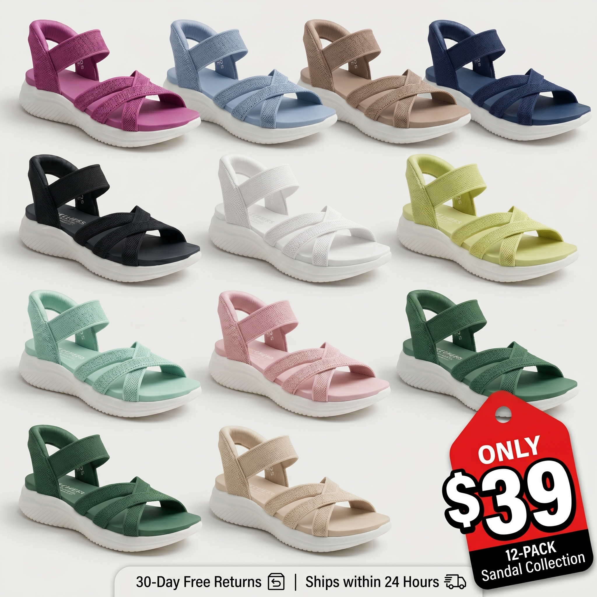 Skechers Slip-ins Ultra Flex 3.0 Vegan Washable Sandals
