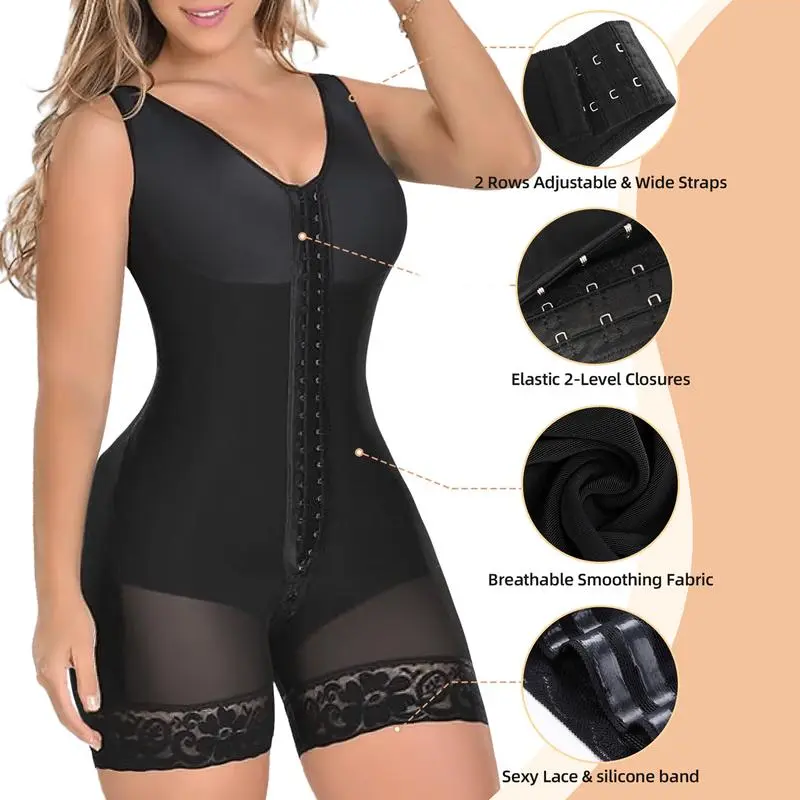 🔥🔥8 PACKS $24 Shapewear for Women| Tummy Control Bodysuits Zip-Up Comfort