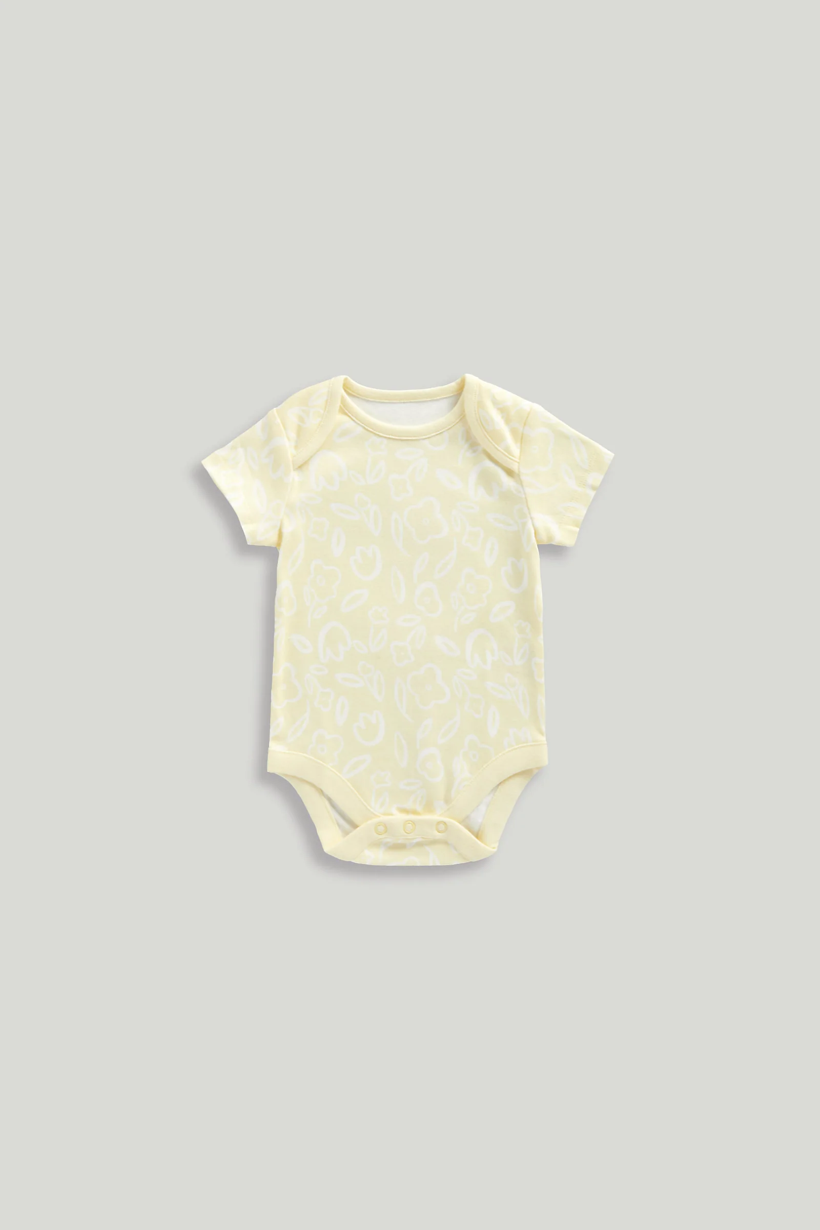 5 Pack Floral Short-Sleeved Bodysuits