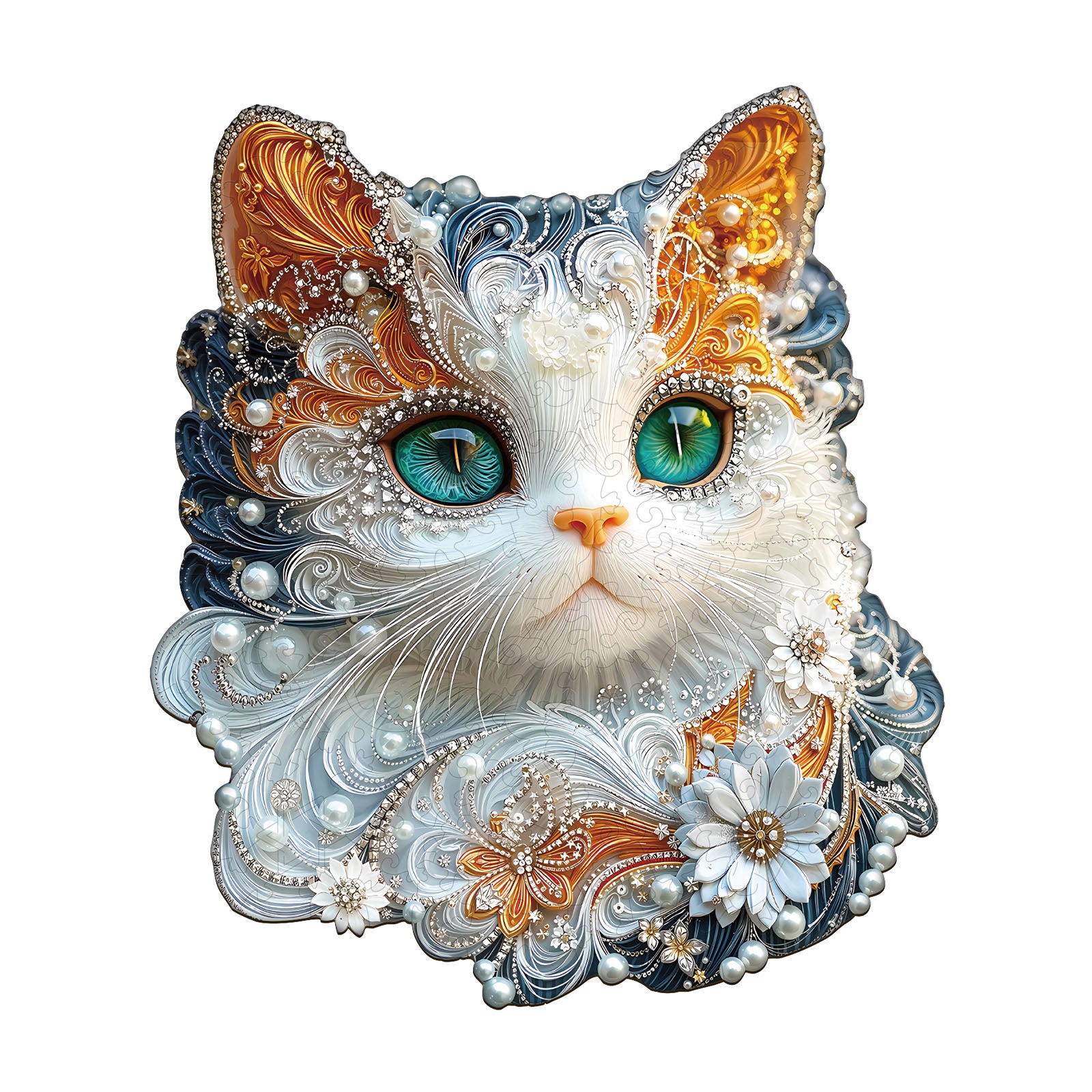 Jewelry Kitten Wooden Jigsaw Puzzle