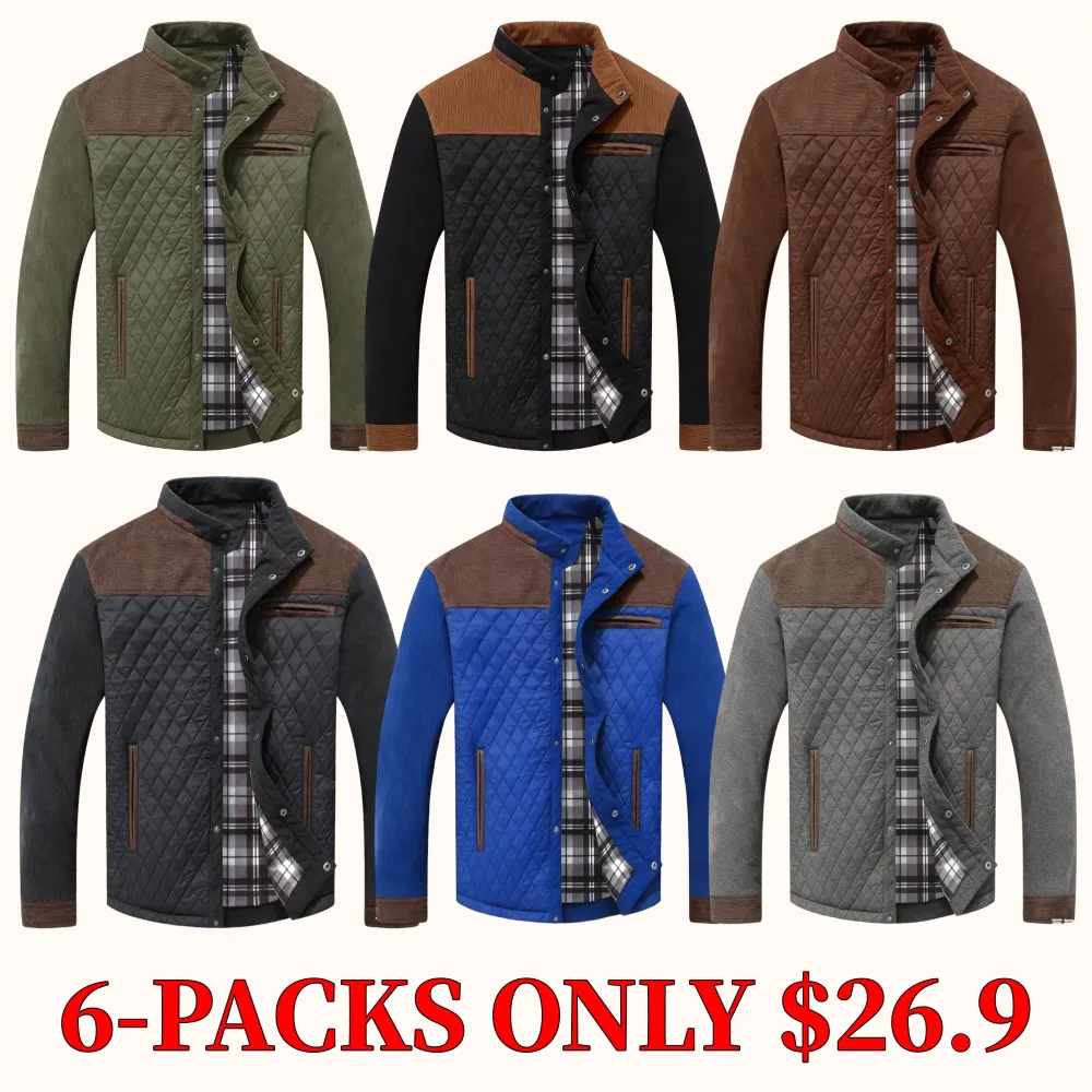 Men's diamond-quilted down jacket