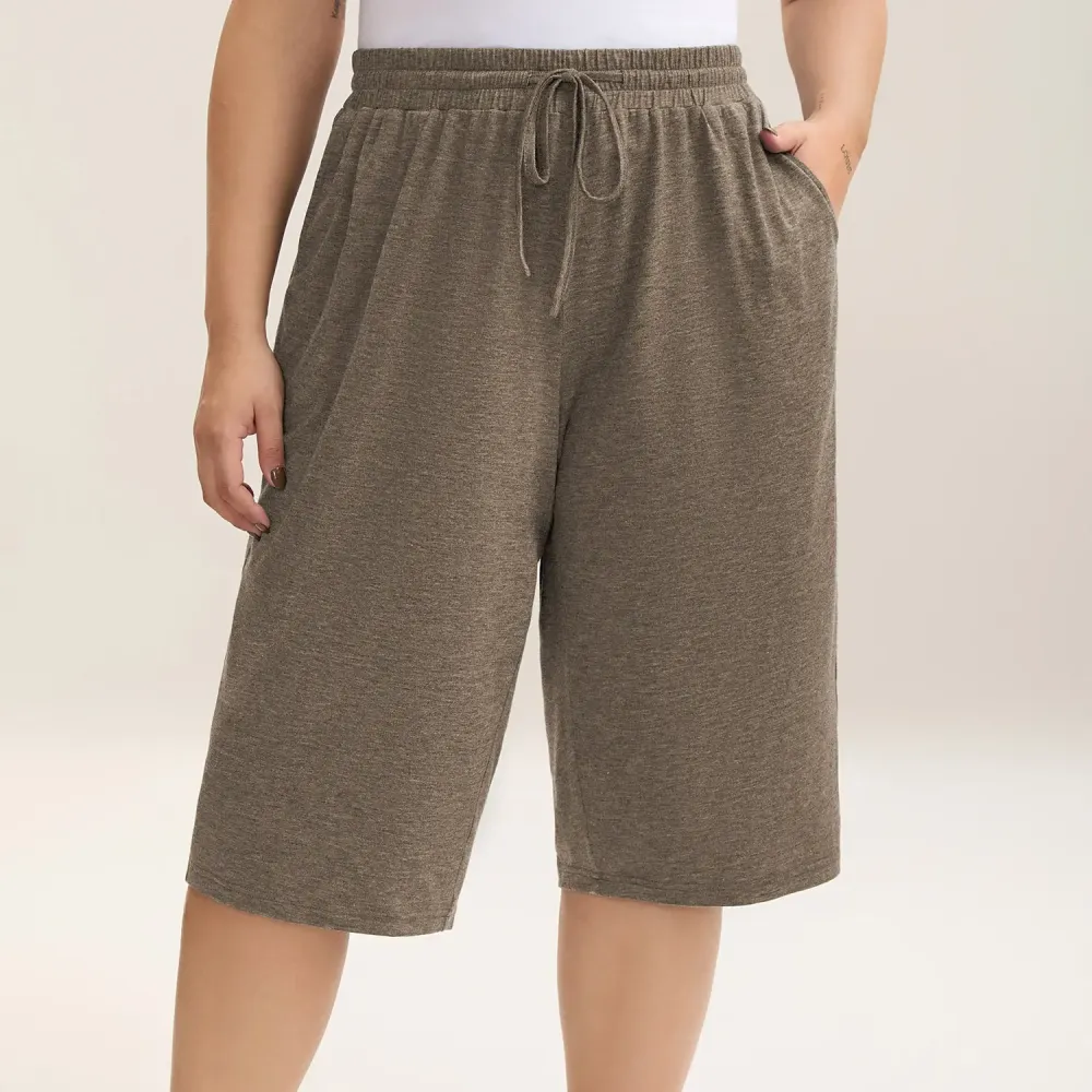 Color-block Knitted Drawstring Lounge Pants