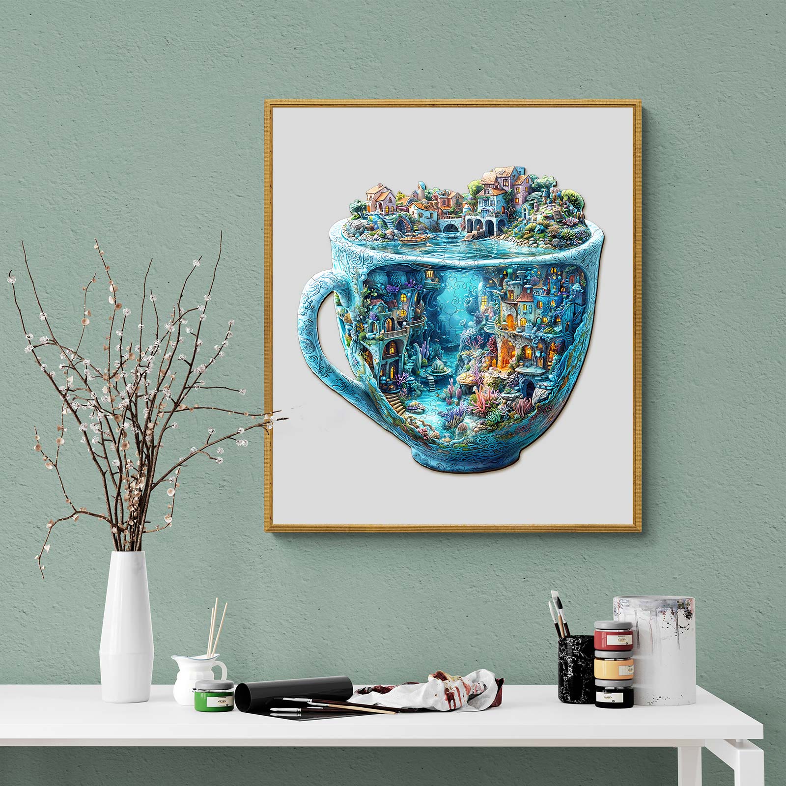 Ocean Mug Wooden Jigsaw Puzzle