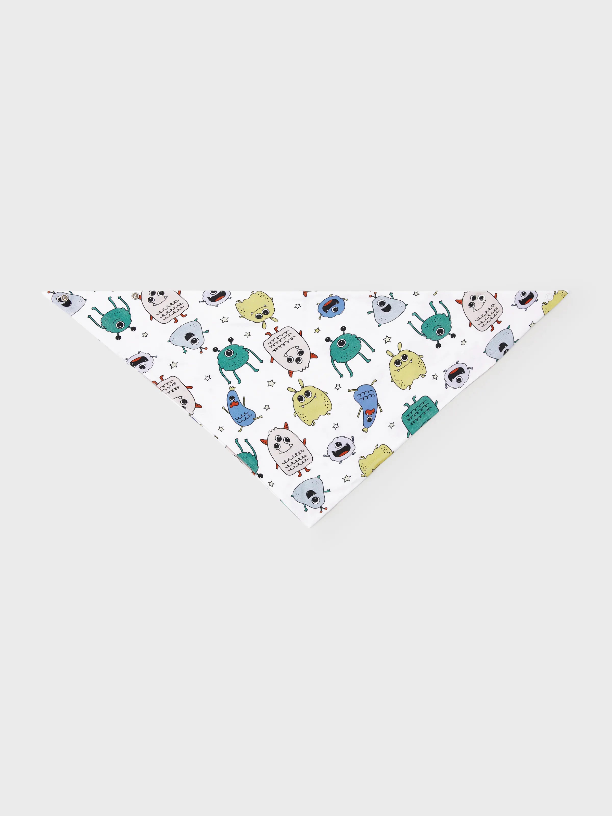 Bamboo Family Pajamas Cute Little Monster Print Short-sleeve Matching Pajama Set ( Snug-Fitting for Children ) White