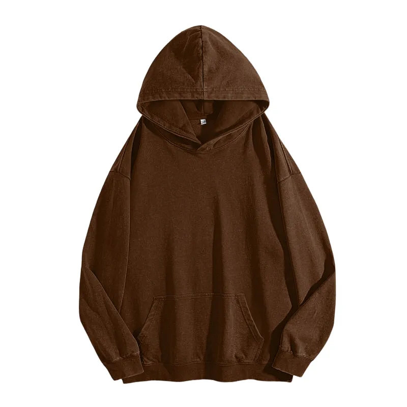 Women's Oversized Acid Wash Cotton Hoodie