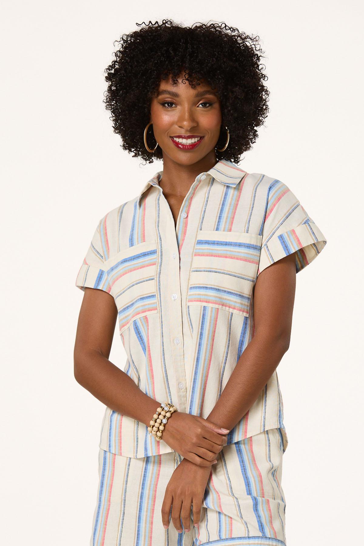Muted Stripe Pocket Front Shirt