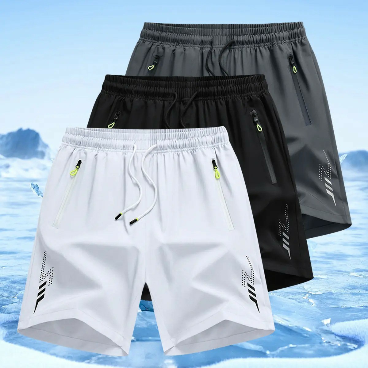 Men's Lightweight Athletic Shorts – Drawstring Waist Breathable Workout Shorts