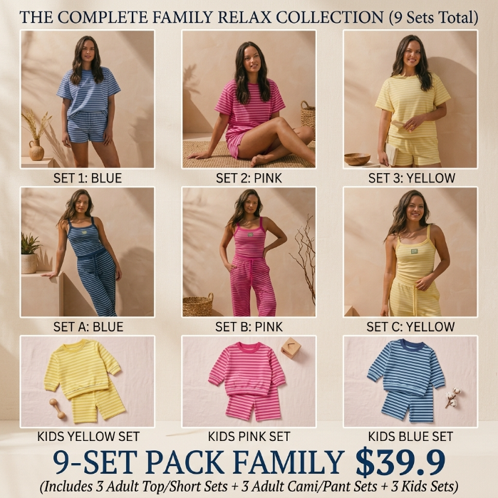 🛍️【Stock Up Deals】Matching Striped Parent-Child Cotton Sets