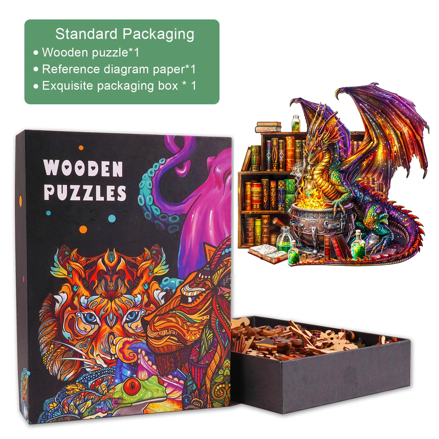 Dragon Magic Potion Wooden Jigsaw Puzzle