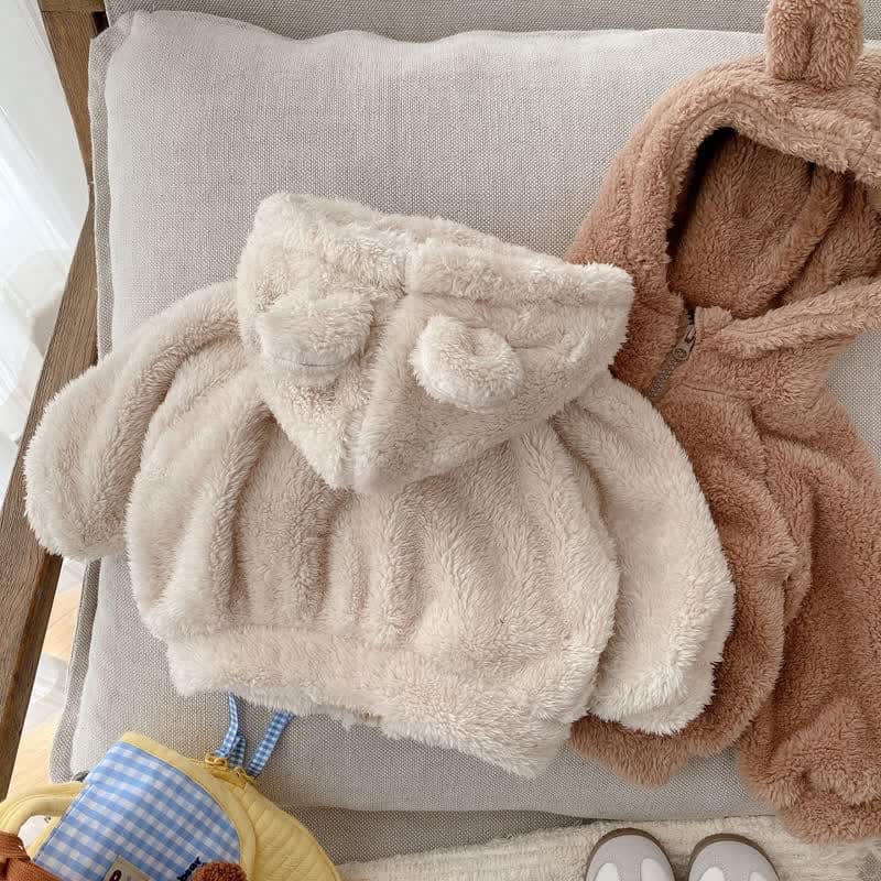 Baby Toddler Cute Plush Hooded Jacket