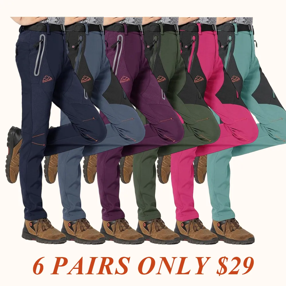 Women's Snow Pants Waterproof Insulated Fleece Thermal Ski Hiking Snowboard Pants