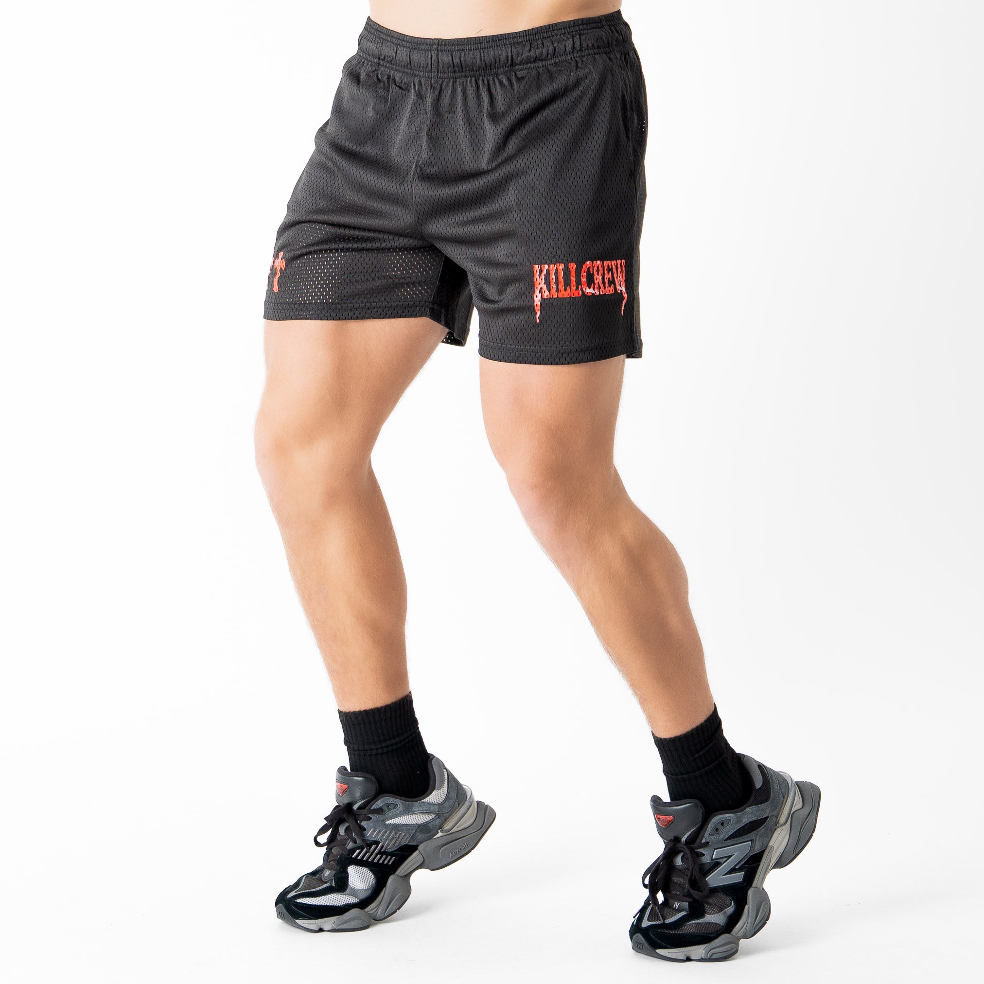 VENTED MESH SHORTS MEDIEVAL - BLACK / RED