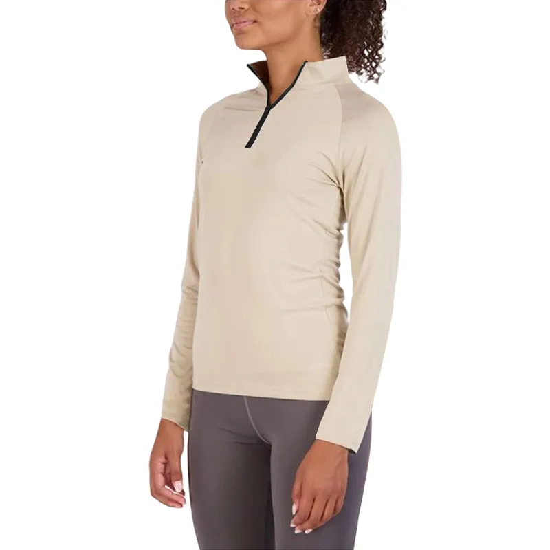 Womens Dry-Fit Long Sleeve Quarter Zip & Full Zip Up Hoodie Workout Jacket (Available in Plus)