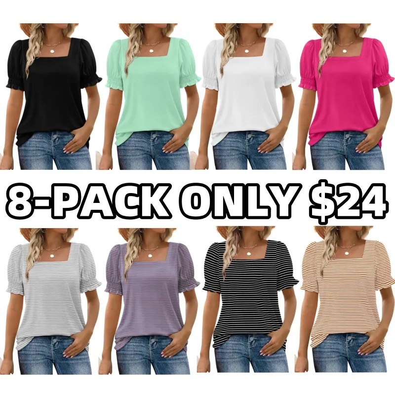 Square Neck T Shirts for Women