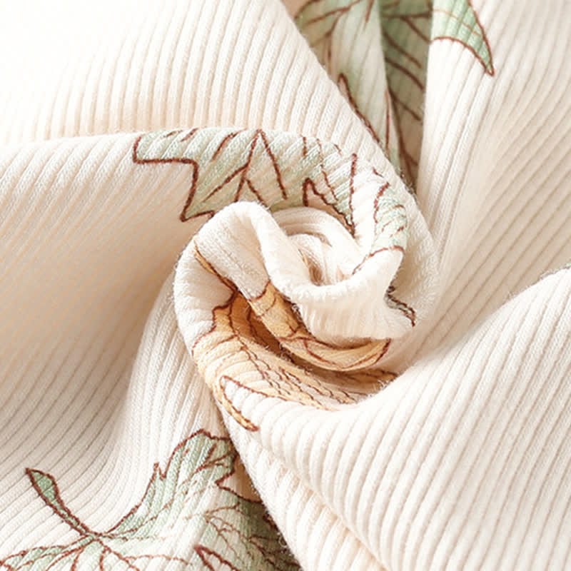 Baby Maple Leaf Beige Soft Romper