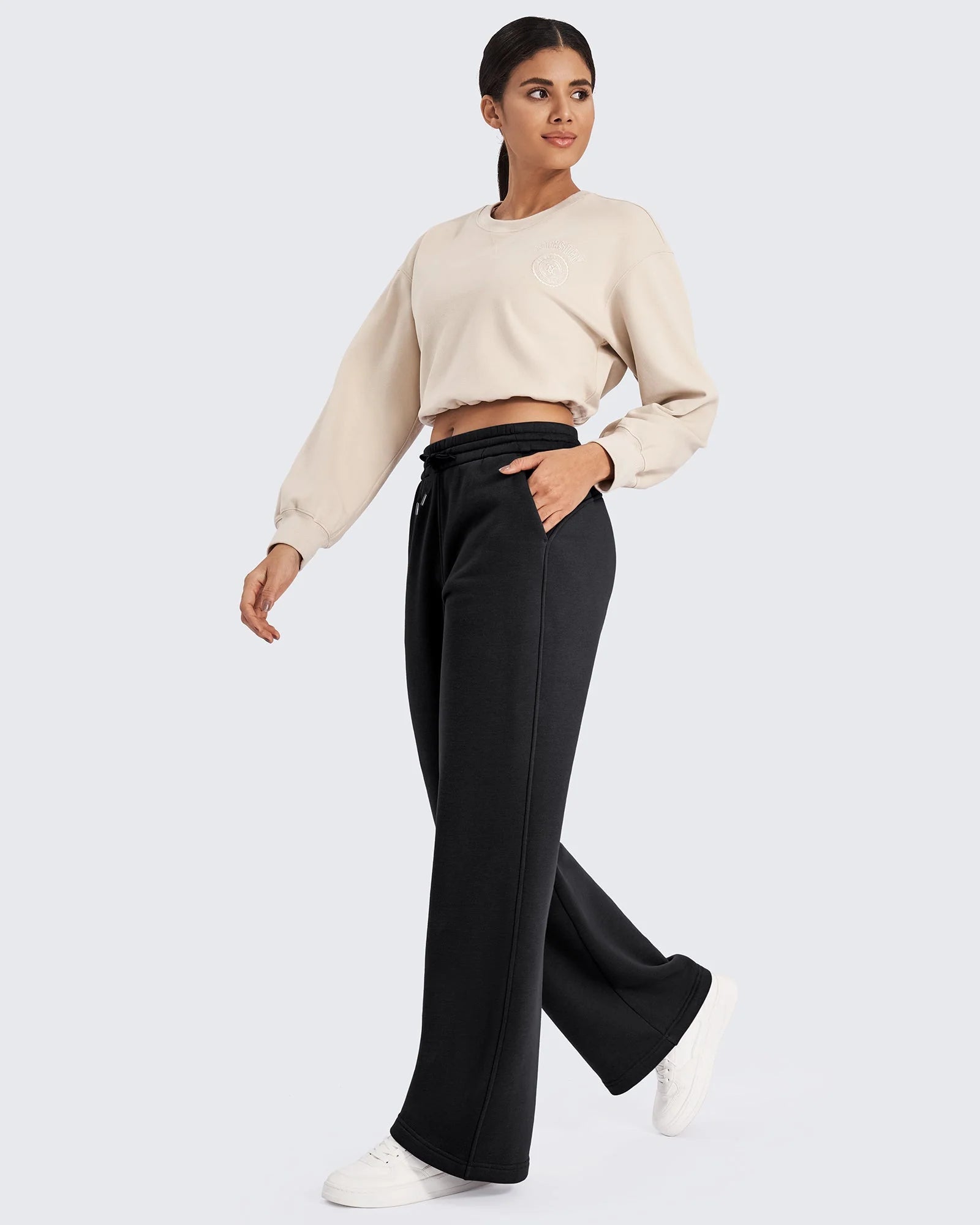 Flurrylux Fleece Lined Drawstring High-Waist Pants