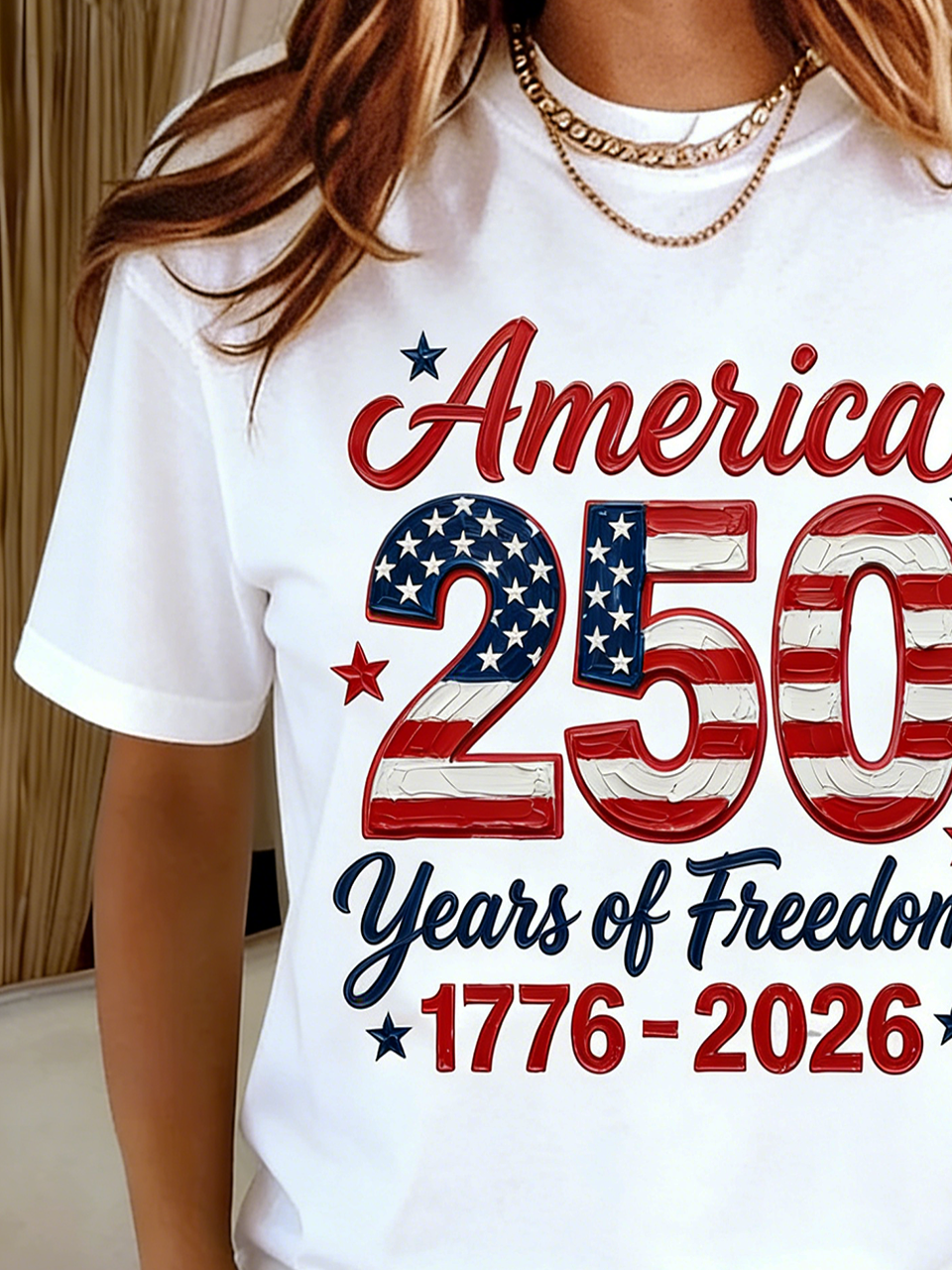 Text Letters Regular Fit Cotton Casual T-Shirt