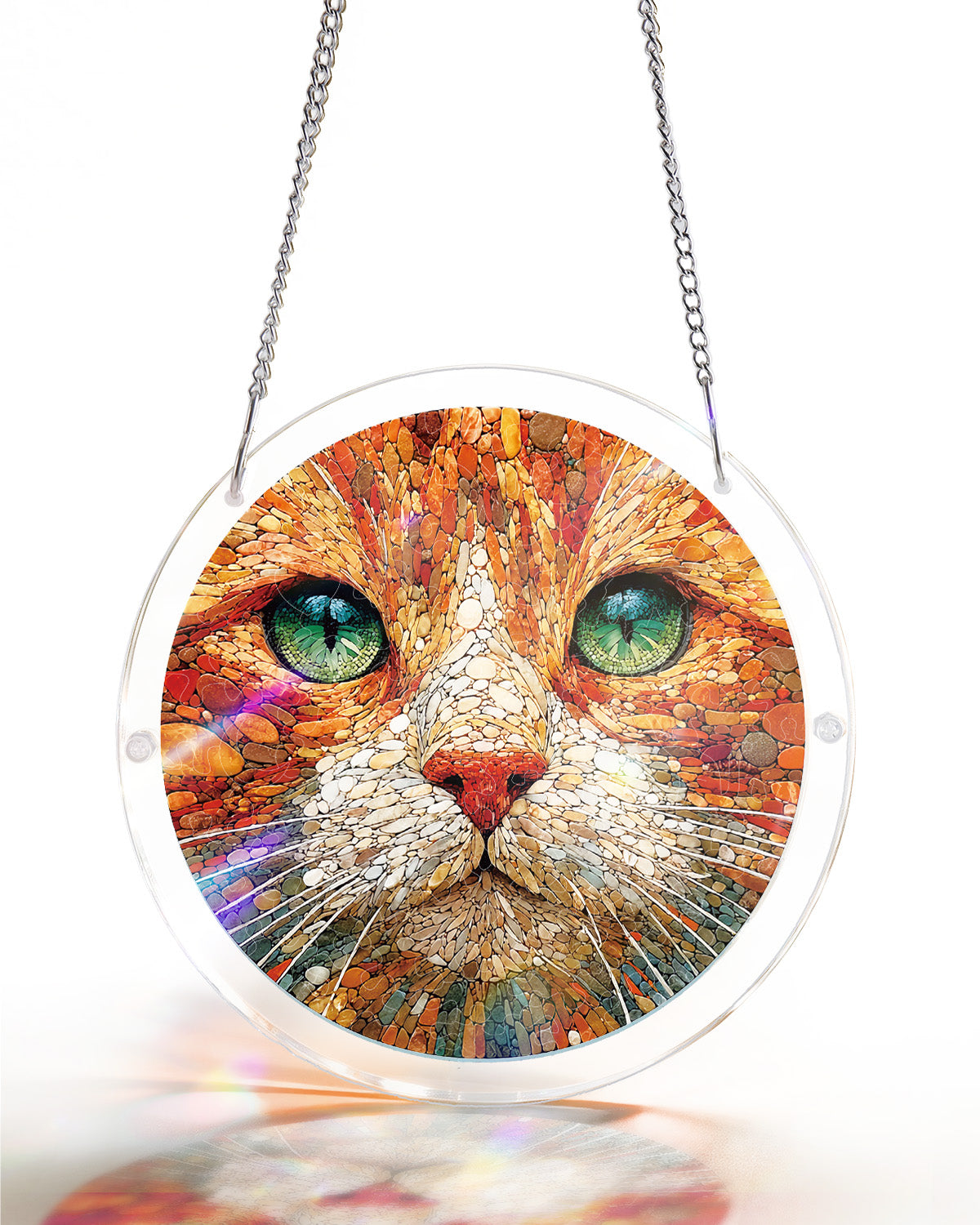 Stone Cat Light Suncatcher-Acrylic Window Art