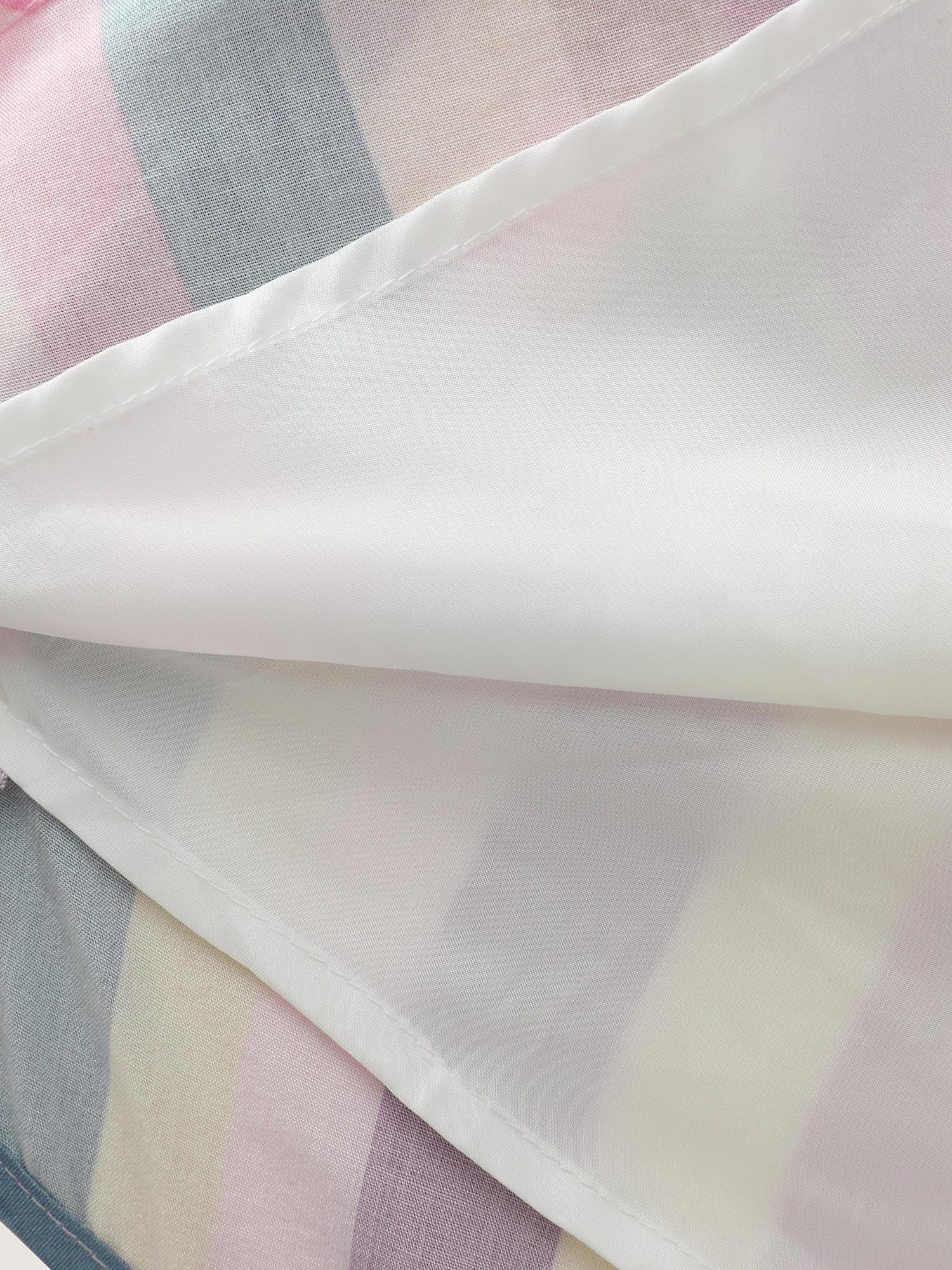 Striped Babydoll Flutter Sleeve Midi Dress