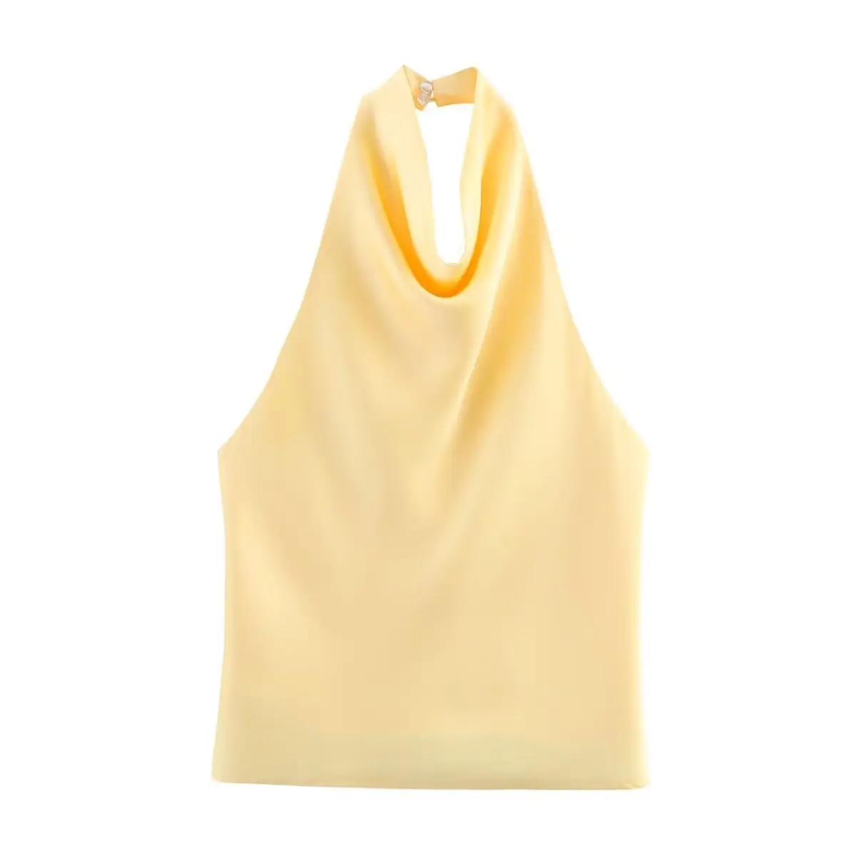 Satin Backless Strapless Tank Top