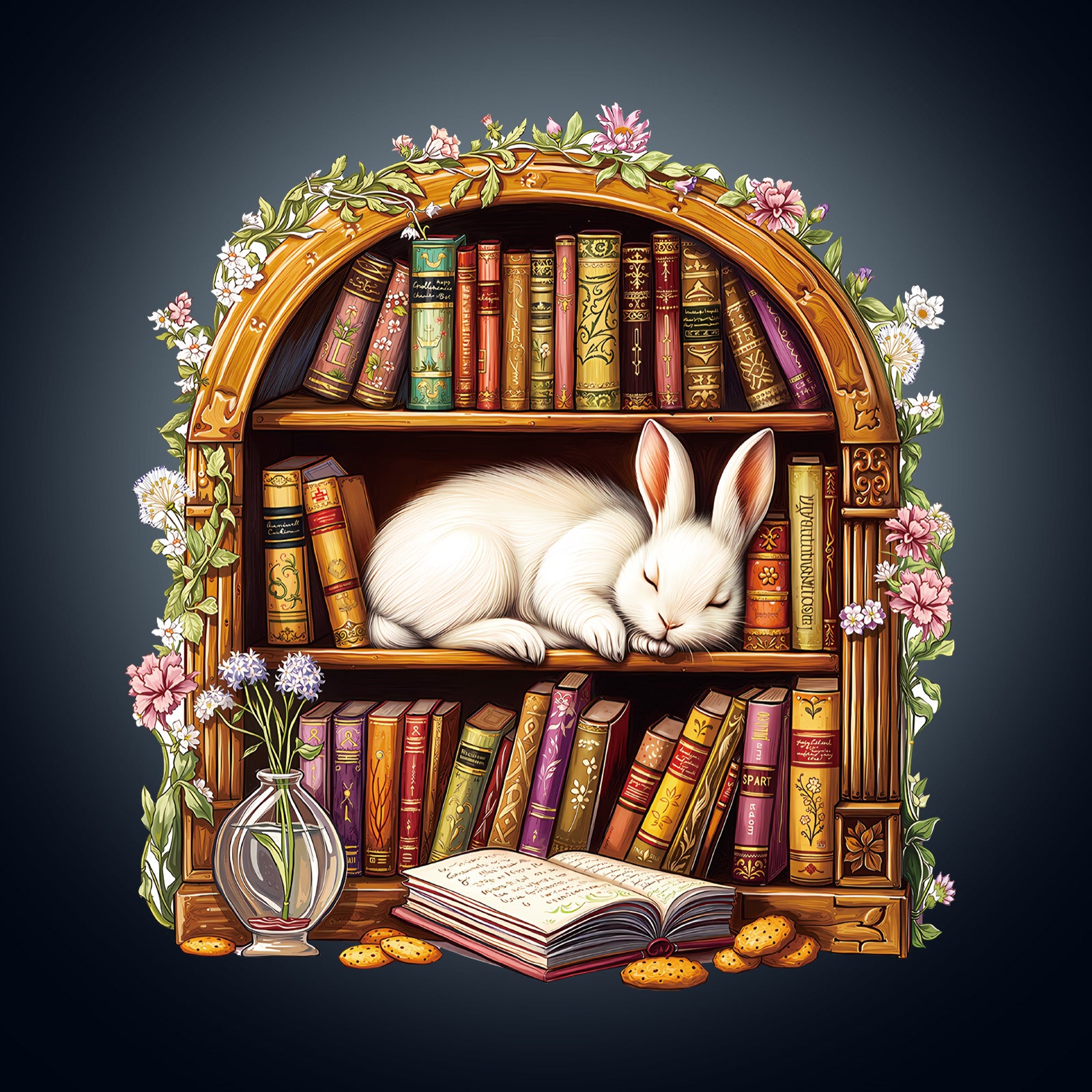 Sleep Library-Rabbit Wooden Jigsaw Puzzle