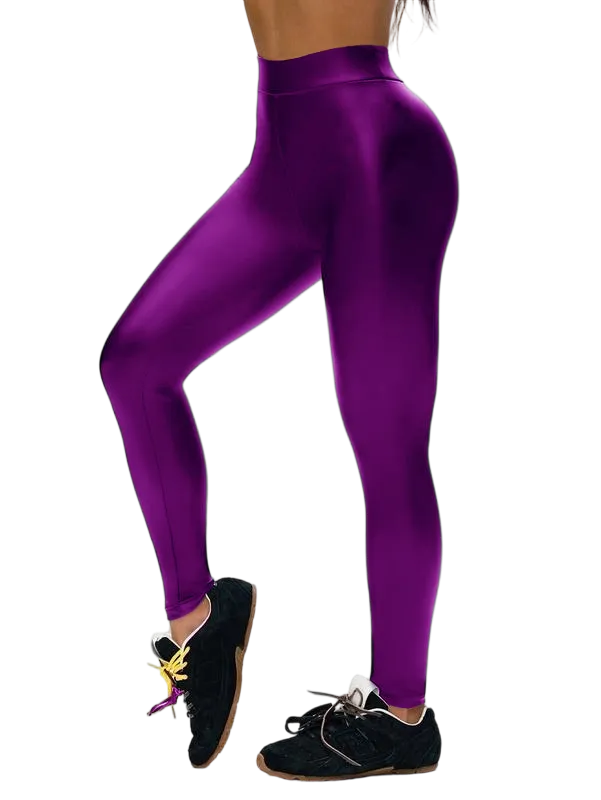 Women's Fleece Stretch Artificial Leather PU Leather Leggings