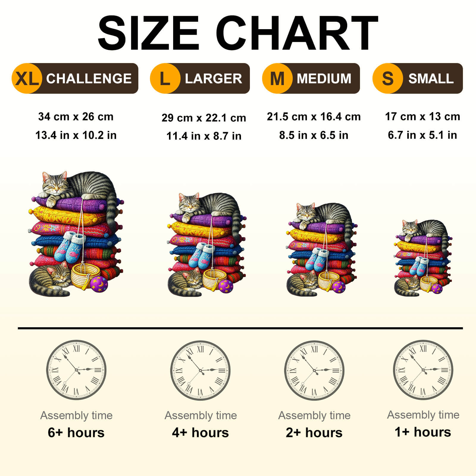 Pillow Kitten Wooden Jigsaw Puzzle