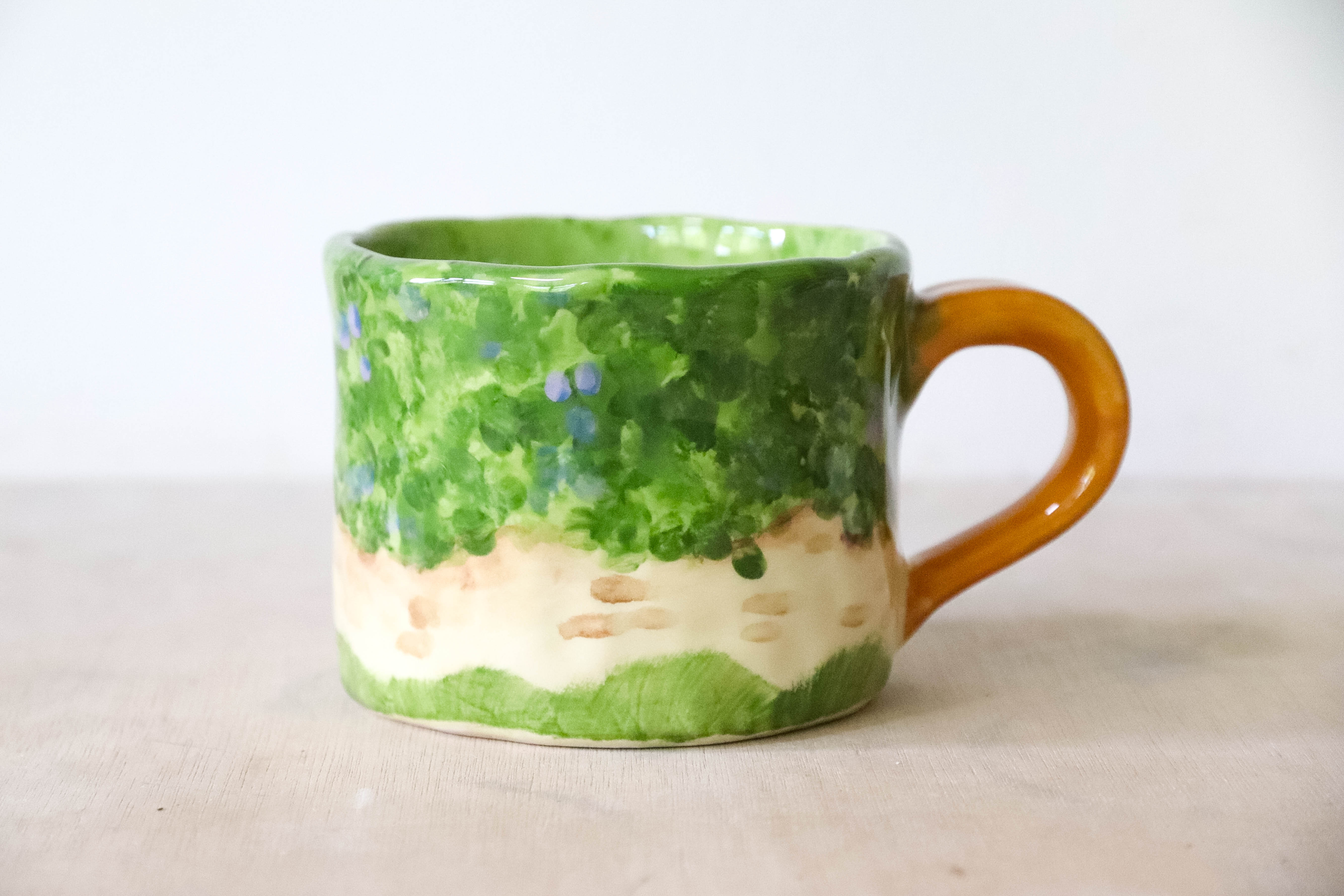 Hobbit Door Purple Flowers Mug Large