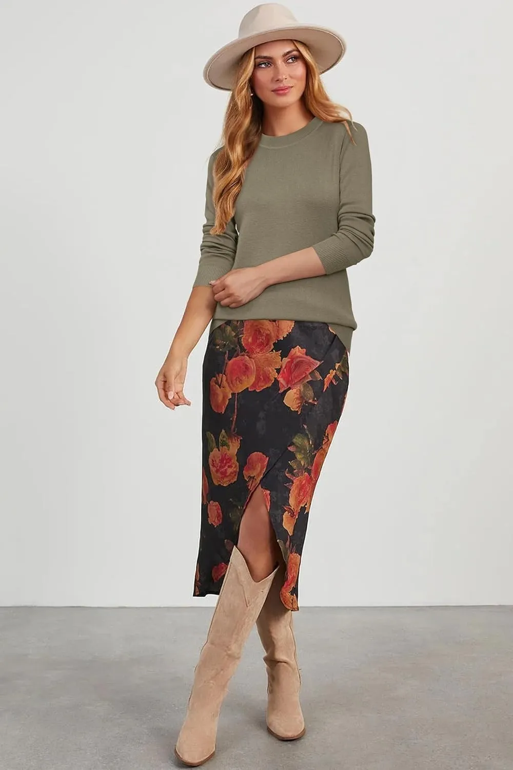 Women Fashion Wool Blend Sweater