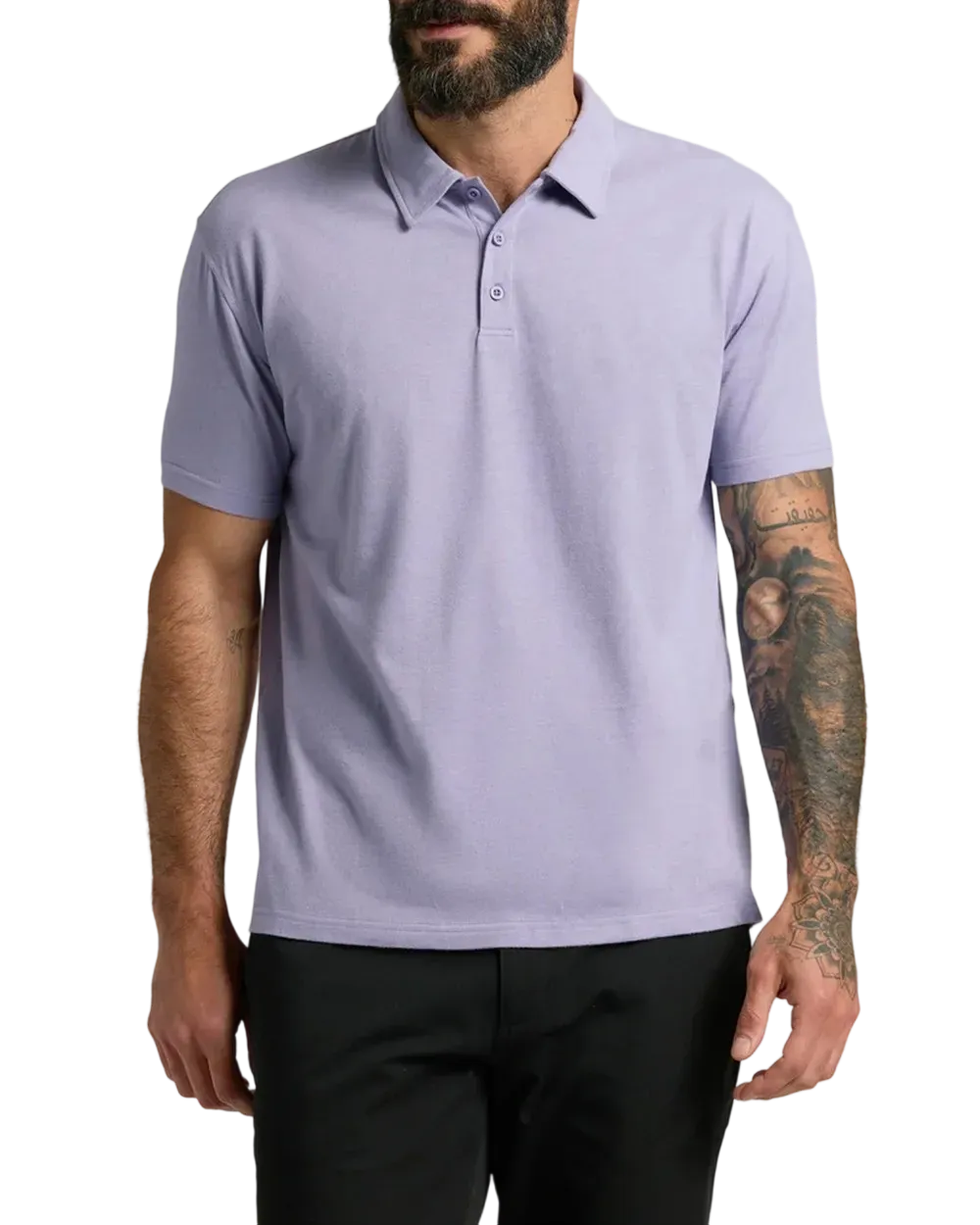 LA Men'S Casual Business POLO Shirt, Breathable Pique Fabric,Classic Polo