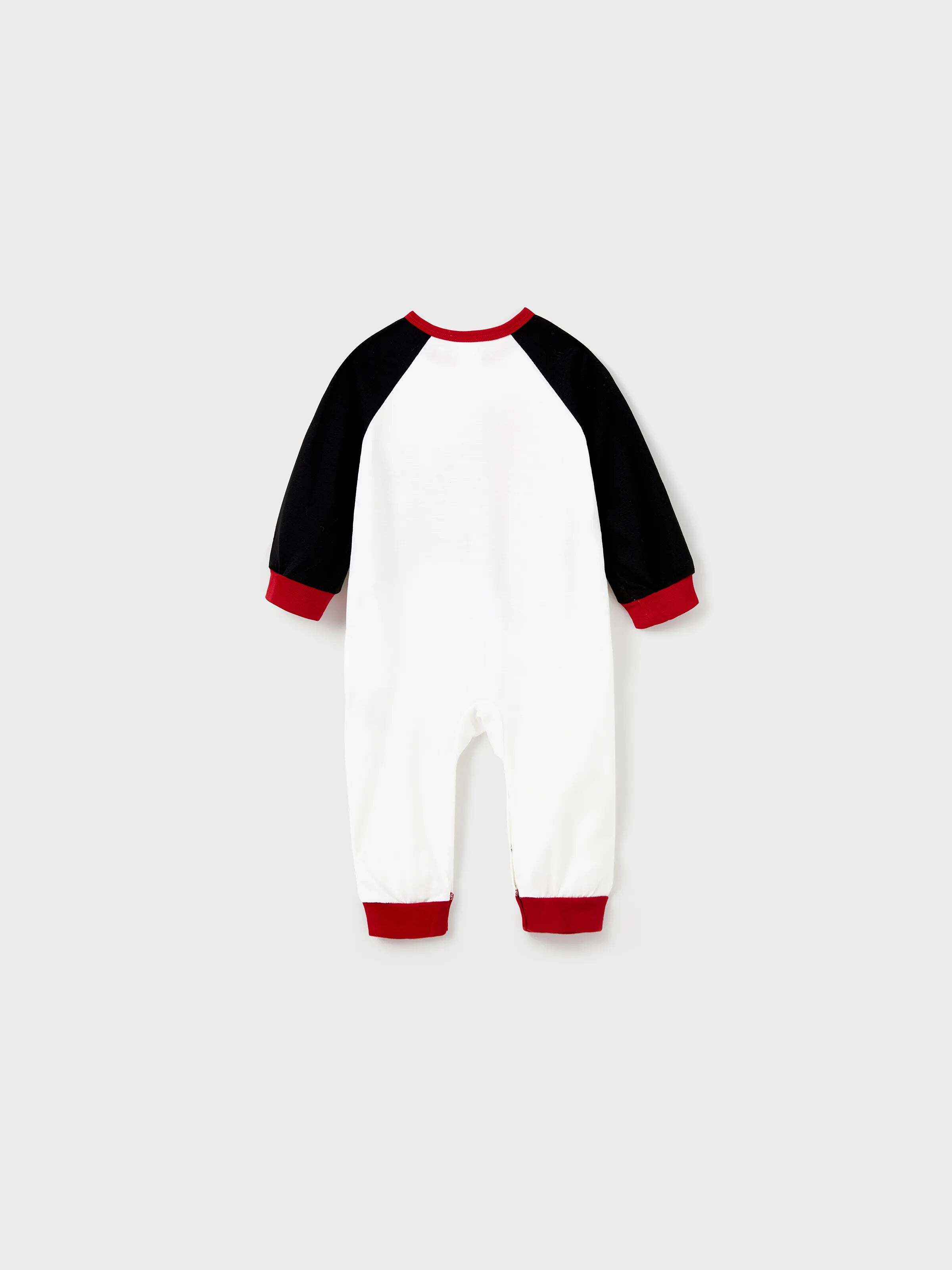 Christmas Family Matching Santa Print Raglan Sleeves Pajamas Sets with Christmas Socks (SGS Certied Safety) Red