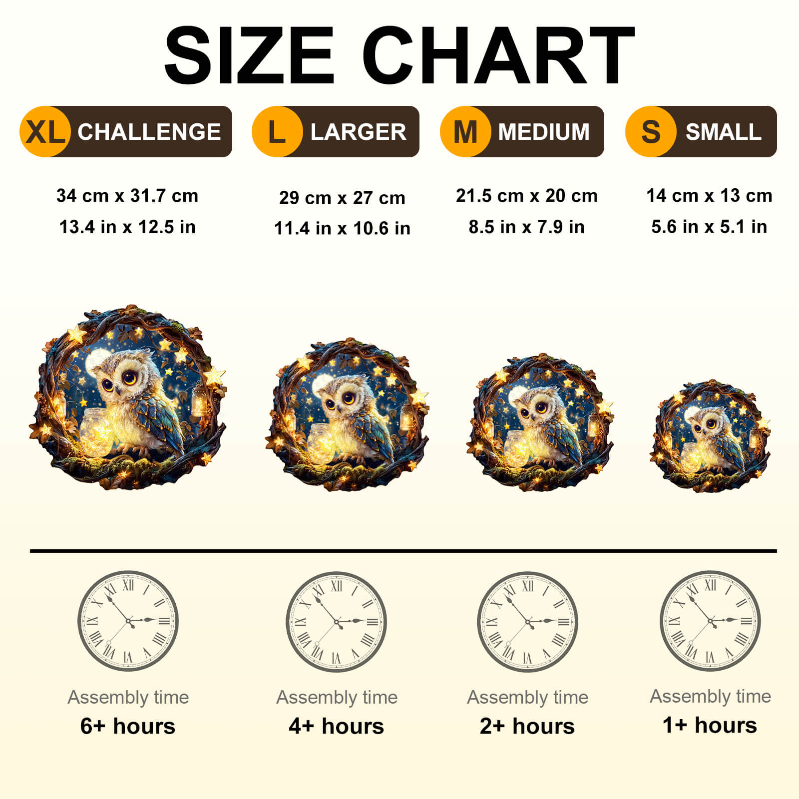 Star Owl Wooden Jigsaw Puzzle