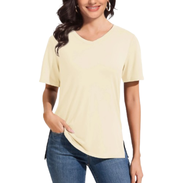 10-Pack Women's Breathable Loose V-Neck Tees – Lightweight Summer Casuals