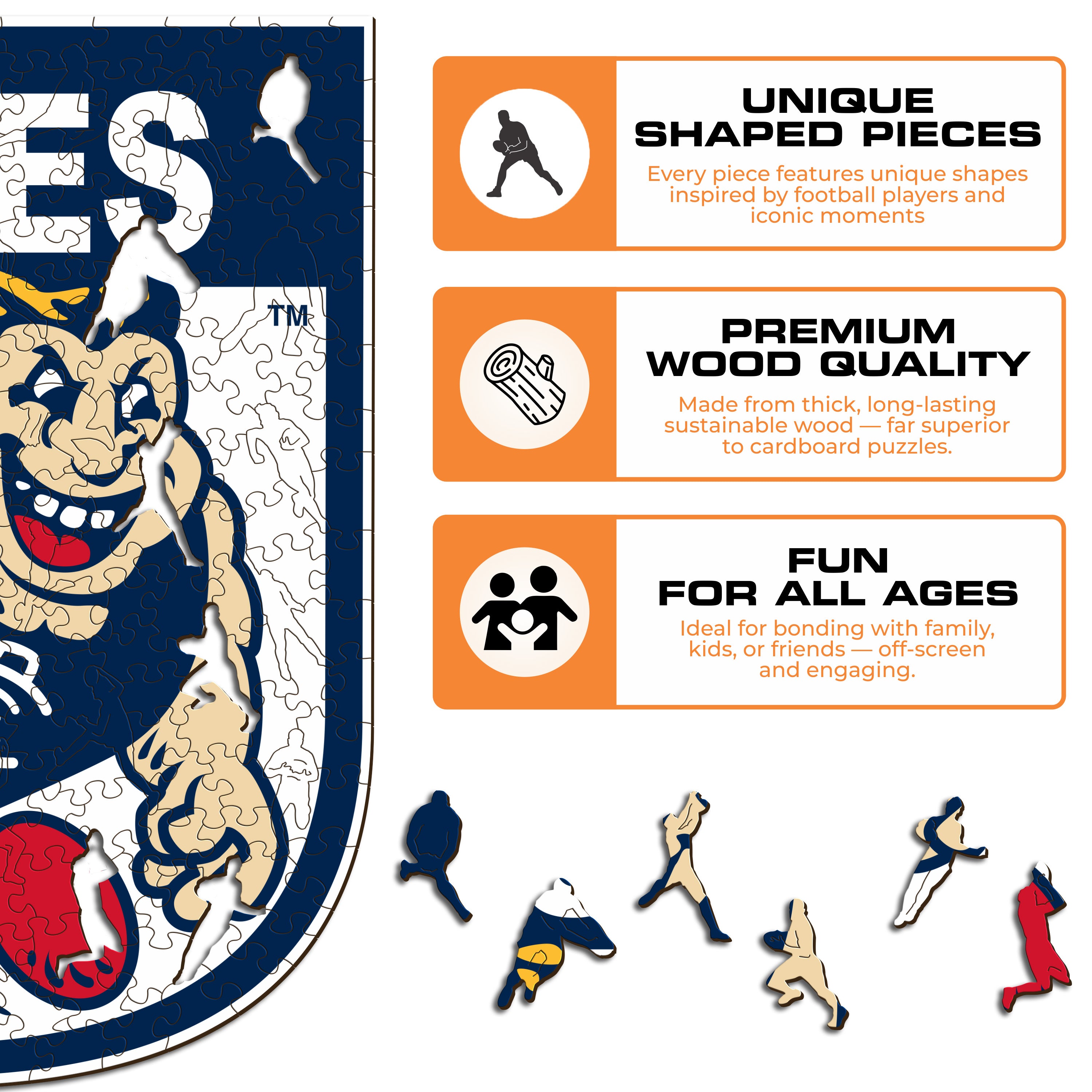 Carlton FC Retro Mascot - Wooden Puzzle