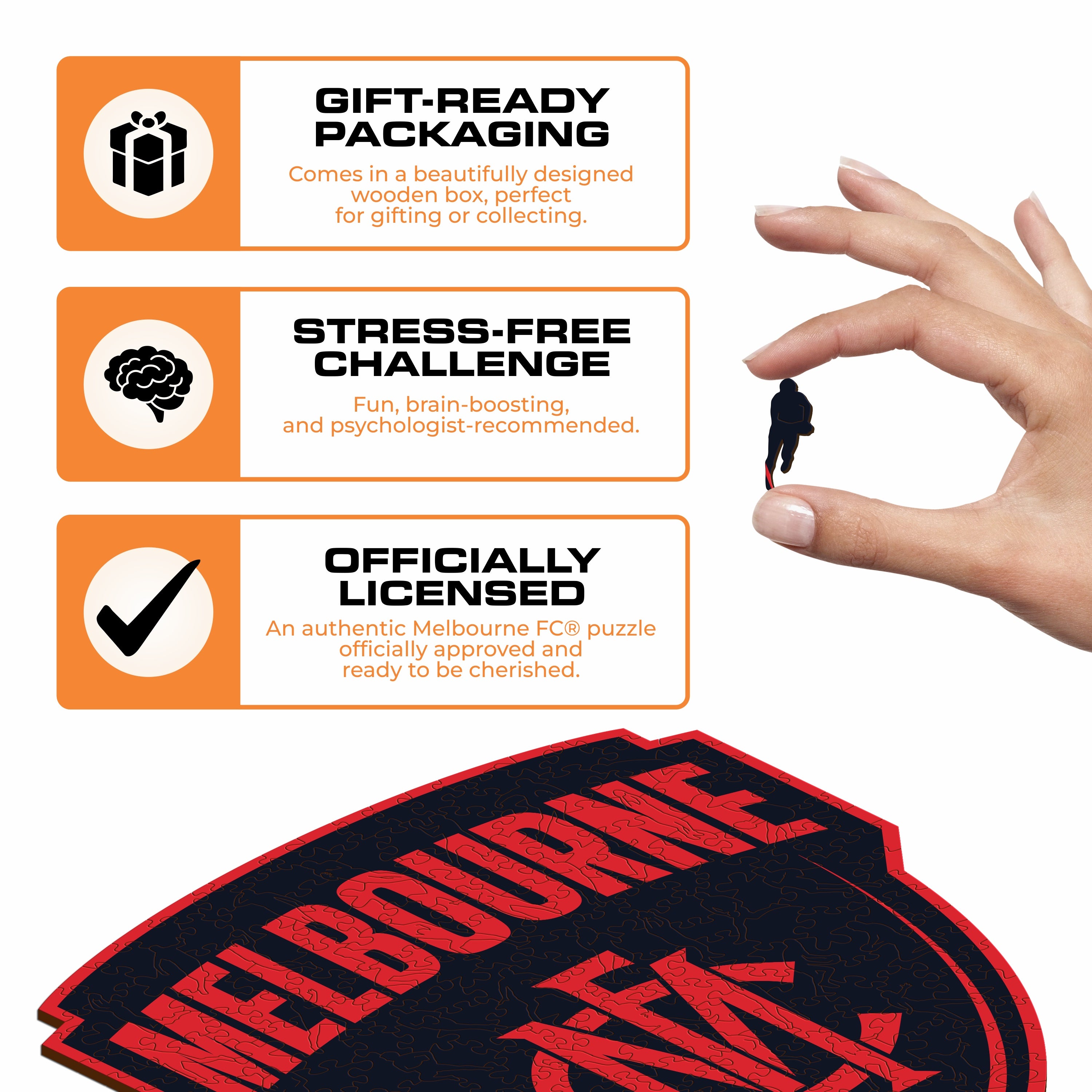 Melbourne FC Logo - Wooden Puzzle