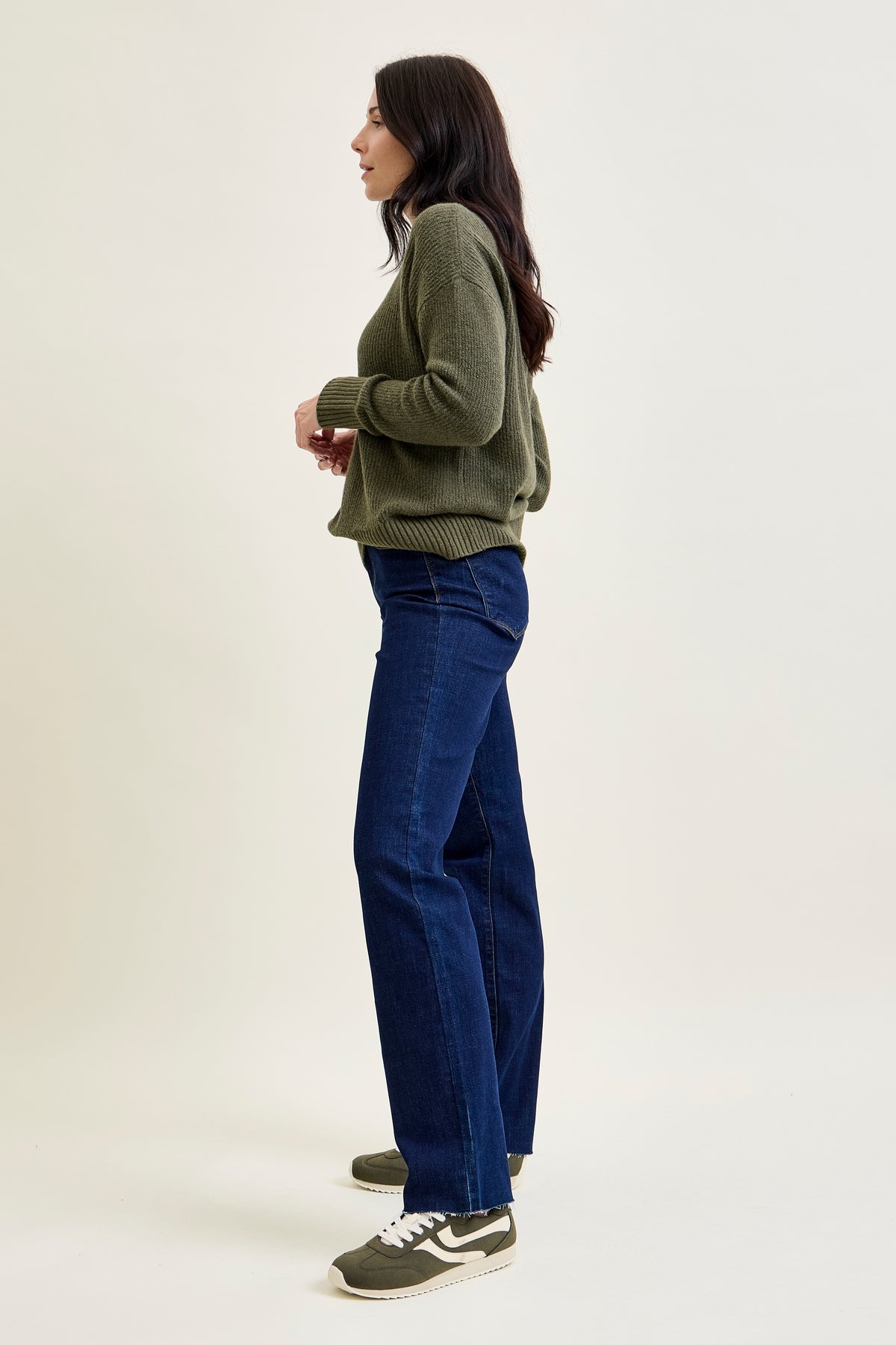 Chloe High Rise Vintage & Back Darts Straight Leg Jeans