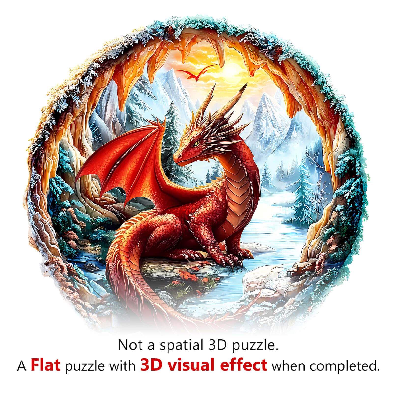 3D Crimson King Wooden Jigsaw Puzzle