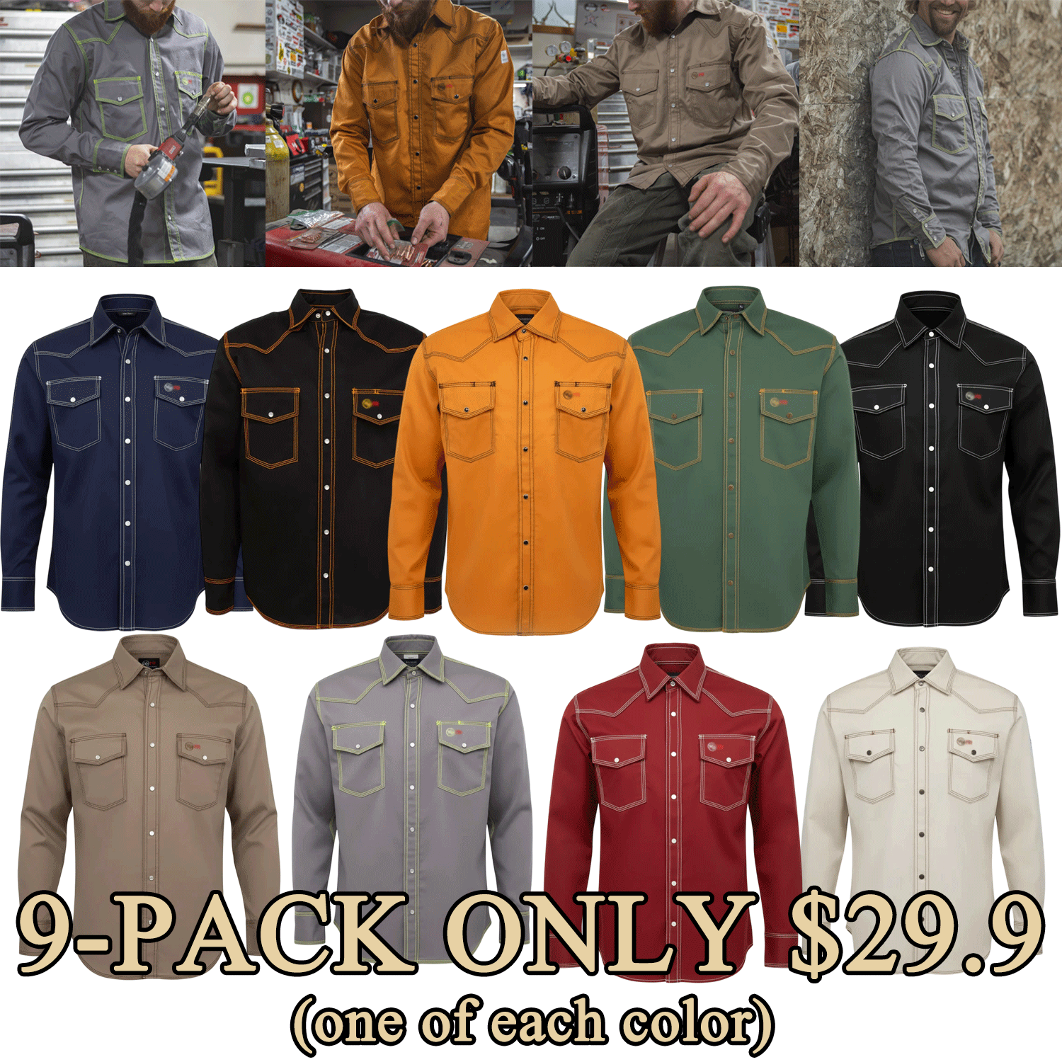 Men’s FR Certified Welding Work Shirt