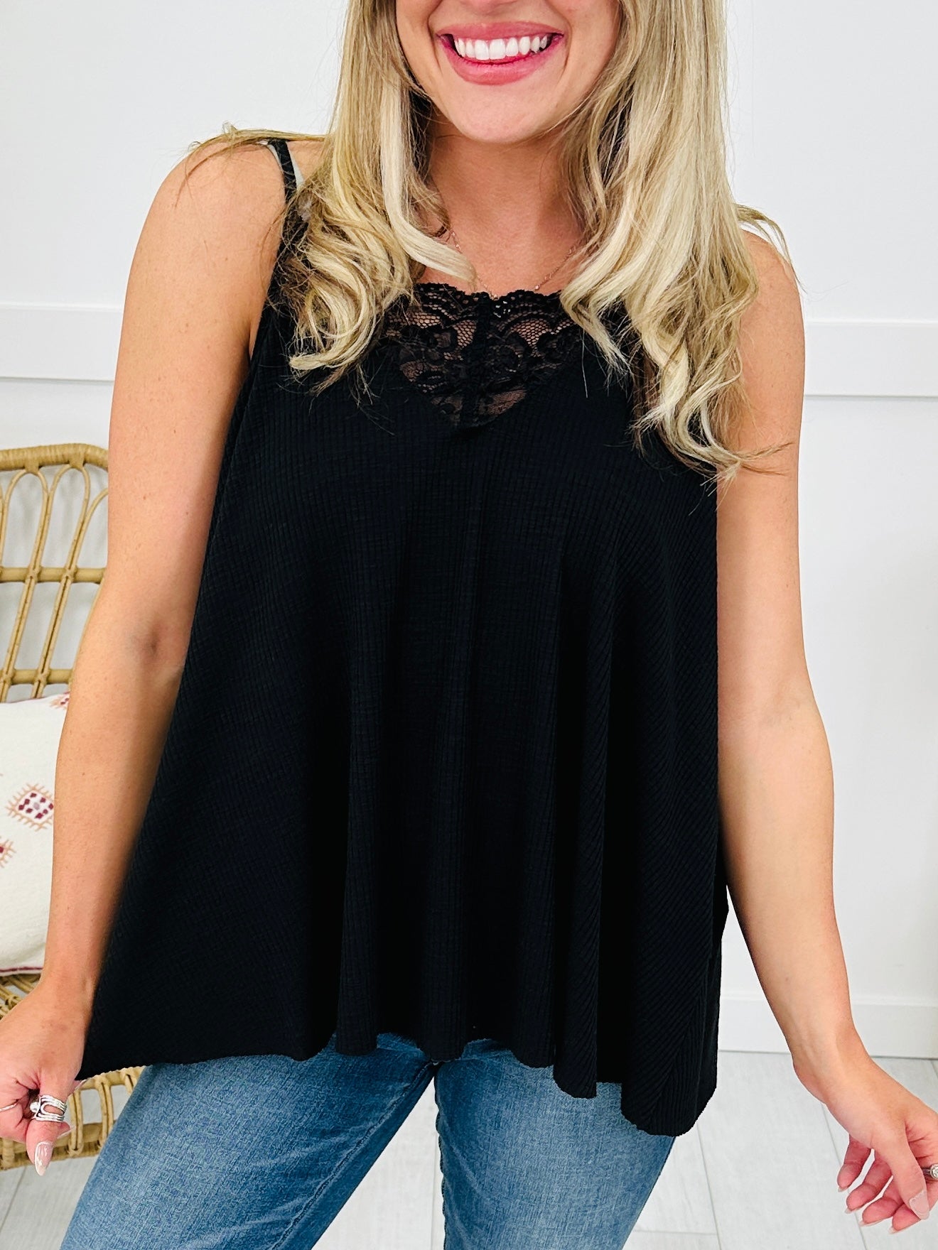 Softly Laced Tank Top- Multiple Colors!