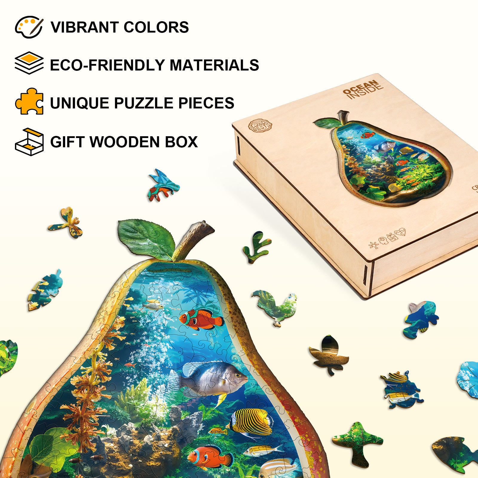 Ocean Inside Wooden Jigsaw Puzzle