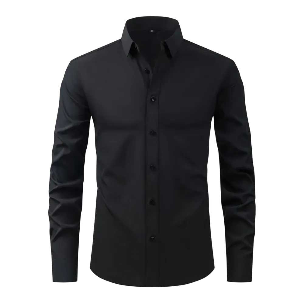 Four-Sided Elastic Natural Button Men'S Large Size Shirt Free Of Ironing And Anti-Wrinkle Business