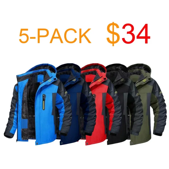 Men's Winter Warm Waterproof Hiking Jacket