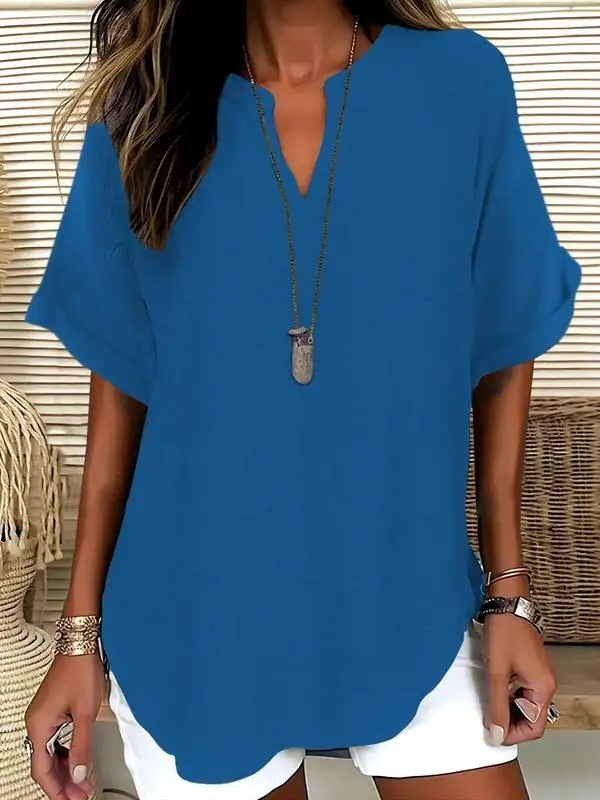 Women's Plain Shortsleeve Blouse (Just $3 Each!)