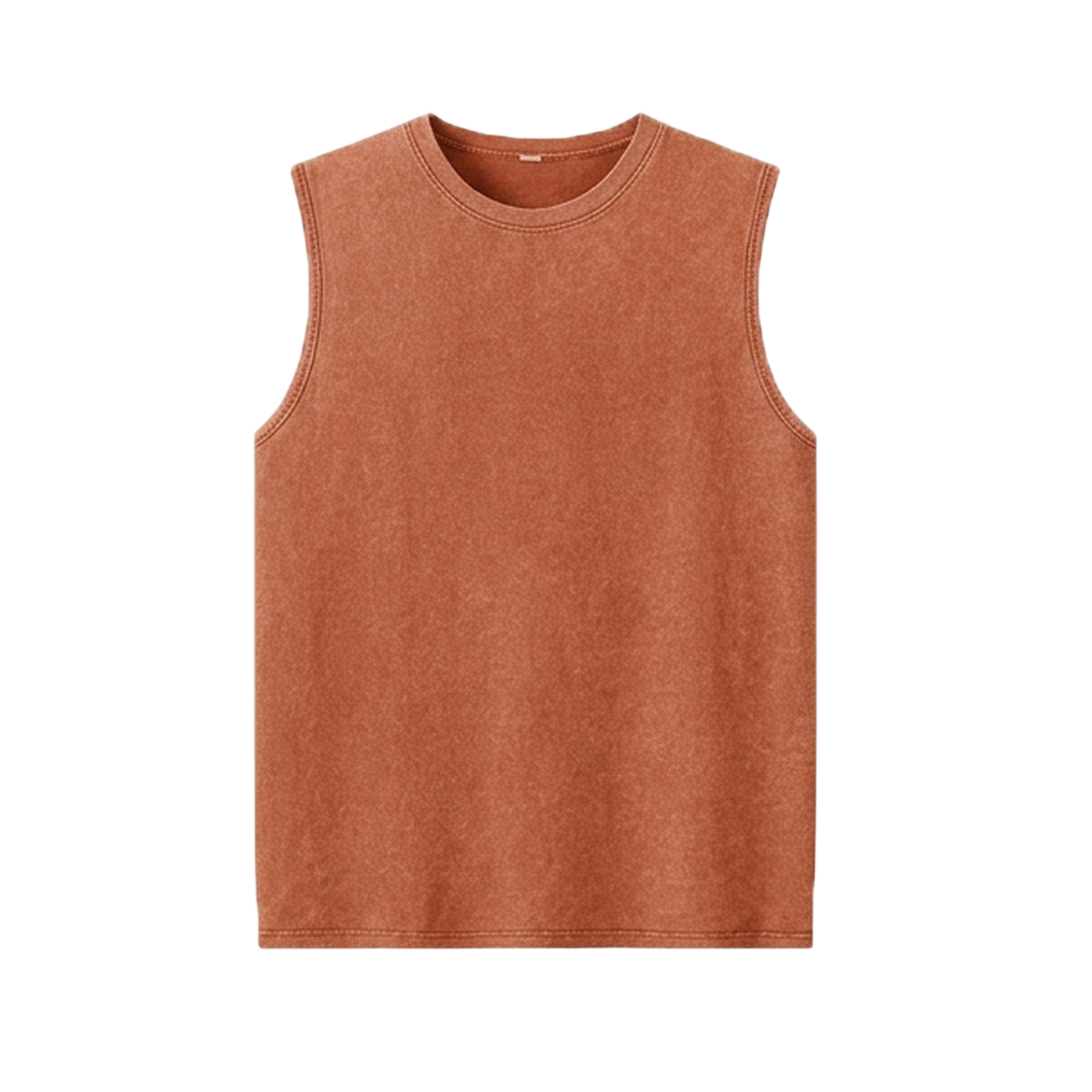 Men's Cotton Sleeveless Muscle Tank Tops Vintage Acid Wash Cutoff Loose Workout Tee Shirts