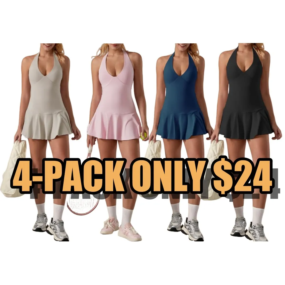 Women's Halter Backless Sporty Dress