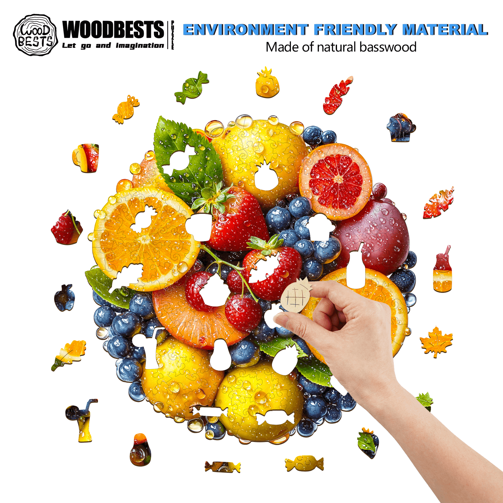 Colorful fruit Wooden Jigsaw Puzzle