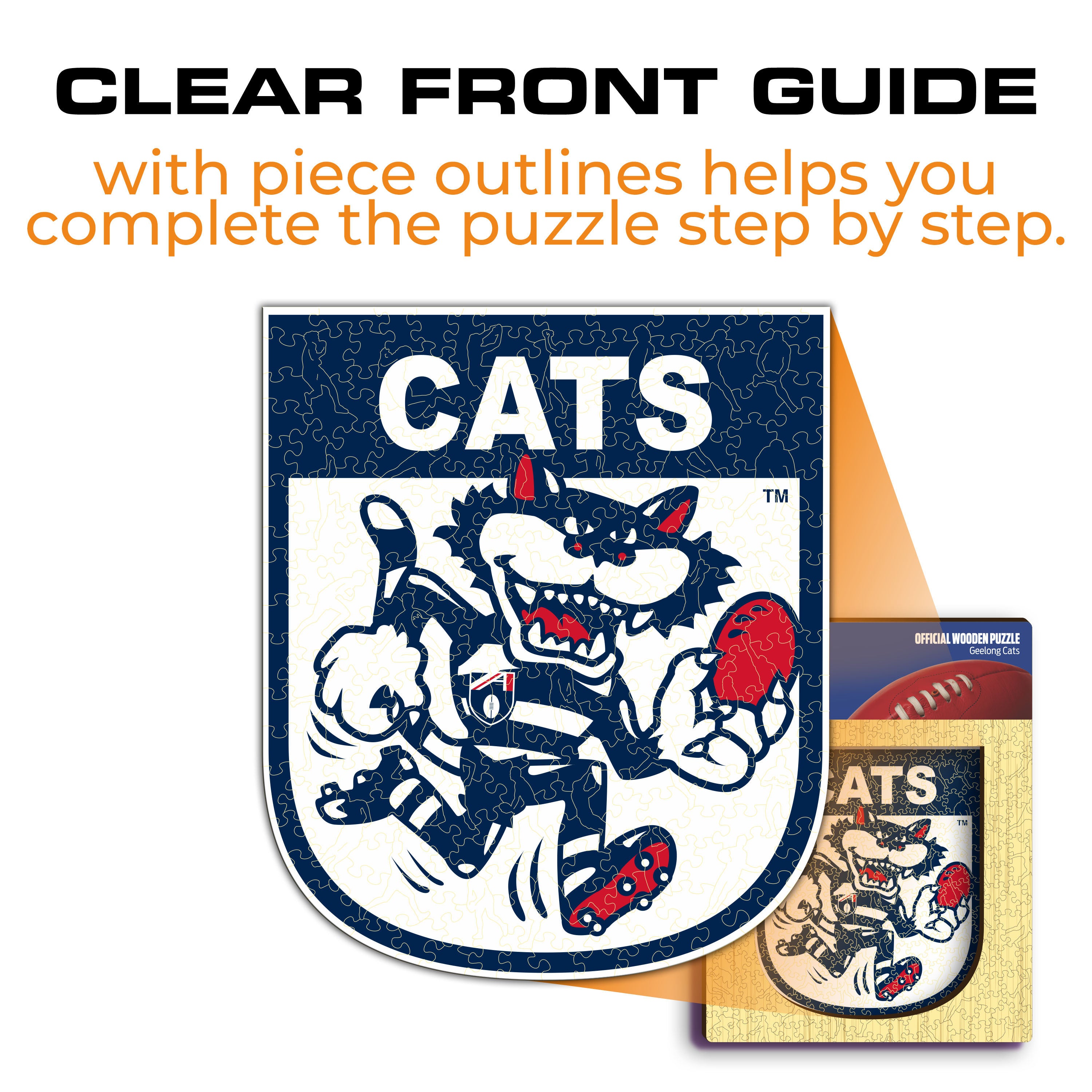 Geelong FC Retro Mascot - Wooden Puzzle