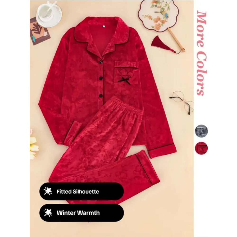 Women's Elegant Winter Pajama Set