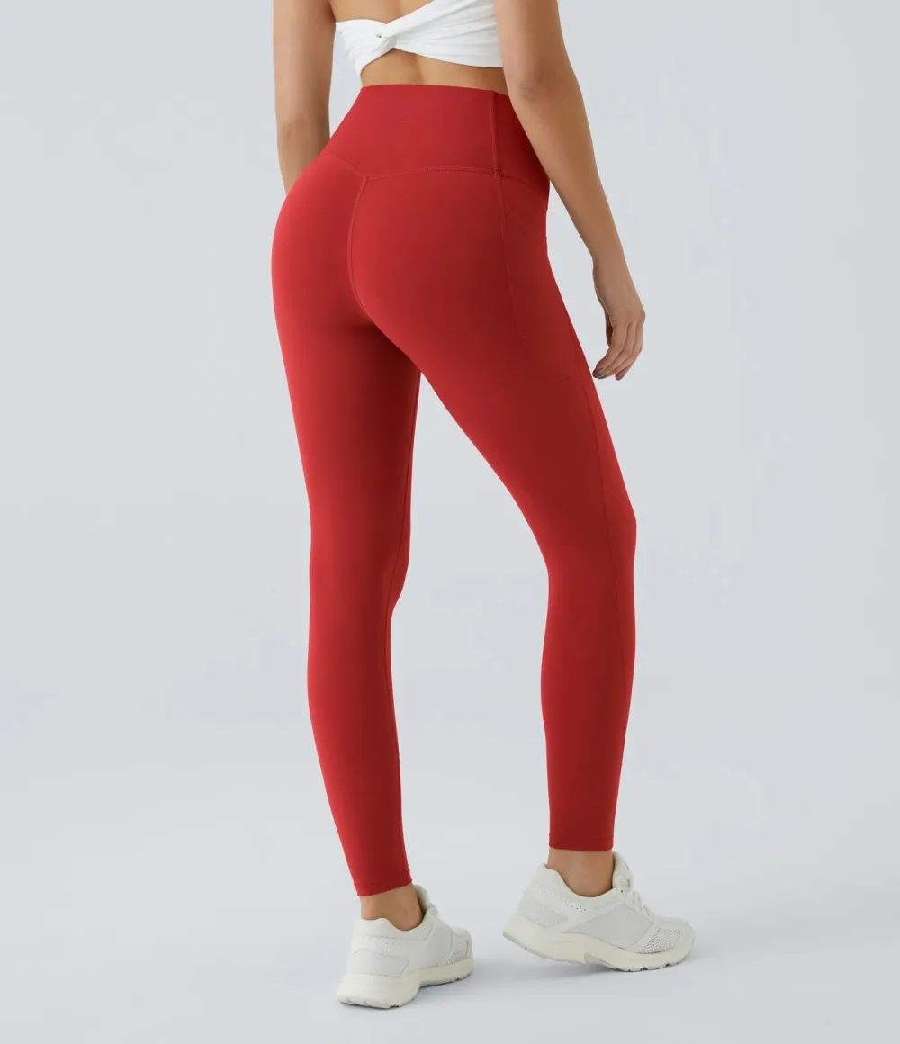 High Waisted Tummy Control Pocket Shaping Training Leggings